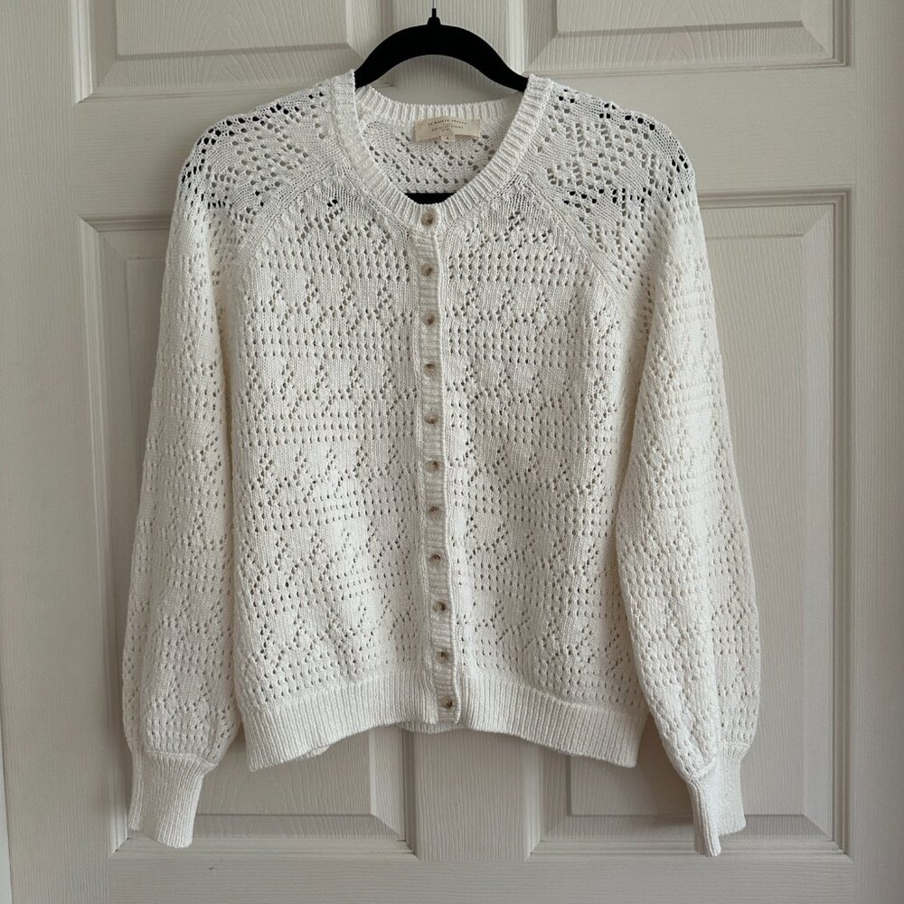 Sezane Capucine Cardigan White Sz S